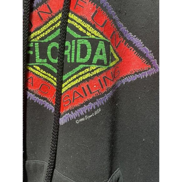 Vintage Florida Beach Hooded Sweater 1990‎ Marked Women's Xl - Picture 3 of 5